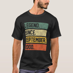 22 Years Old  22nd Birthday Legend Since September T-Shirt