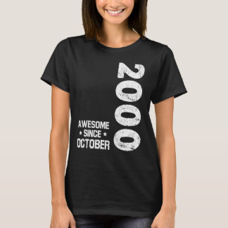 22 Years Old  Awesome Since October 2000 22nd Birt T-Shirt