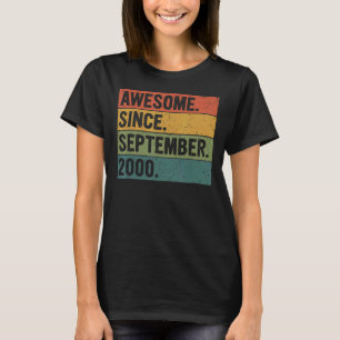22 Years Old Awesome Since September 2000 22nd Bi T-Shirt