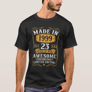 22 Years Old Gift Made In 1999 Limited Edition 22T T-Shirt