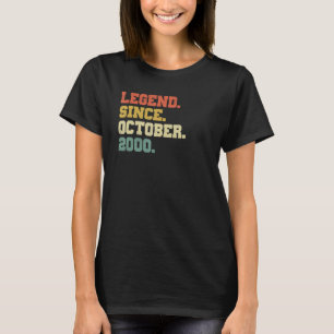 22 Years Old Legend Since October 2000 22nd Birth T-Shirt