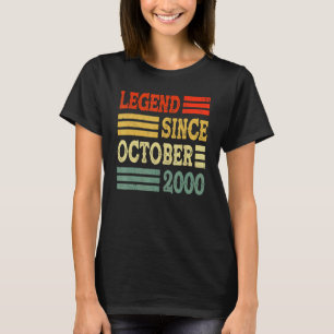 22 Years Old Legend Since October 2000 22nd Birth T-Shirt