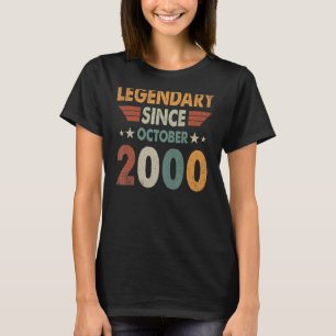 22 Years Old Legend Since October 2000 22nd Birth T-Shirt