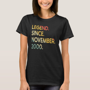 22 Years Vintage Legend Since November 2000 22nd B T-Shirt