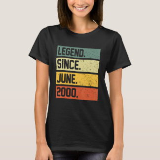 22nd Birthday 22 Year Old Legend Since June 2000 T-Shirt