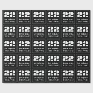 22nd Birthday: Art Deco Inspired Look "22" & Name Wrapping Paper