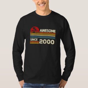 22nd Birthday Awesome Since 2000 22 Years Old Birt T-Shirt