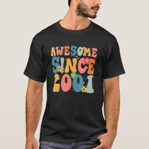 22nd Birthday Awesome Since 2001 22 Year Old Girl  T-Shirt