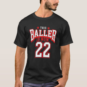 22nd Birthday Basketball  22 Years Old Bday T-Shirt