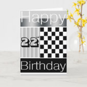 22nd Birthday Card (Yellow Flower)