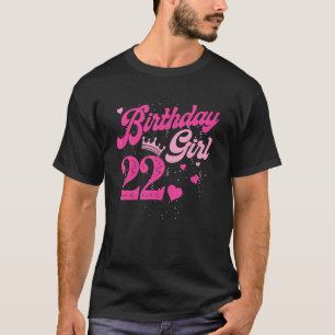 22nd Birthday Girl Crown 22 Years Old Bday T-Shirt