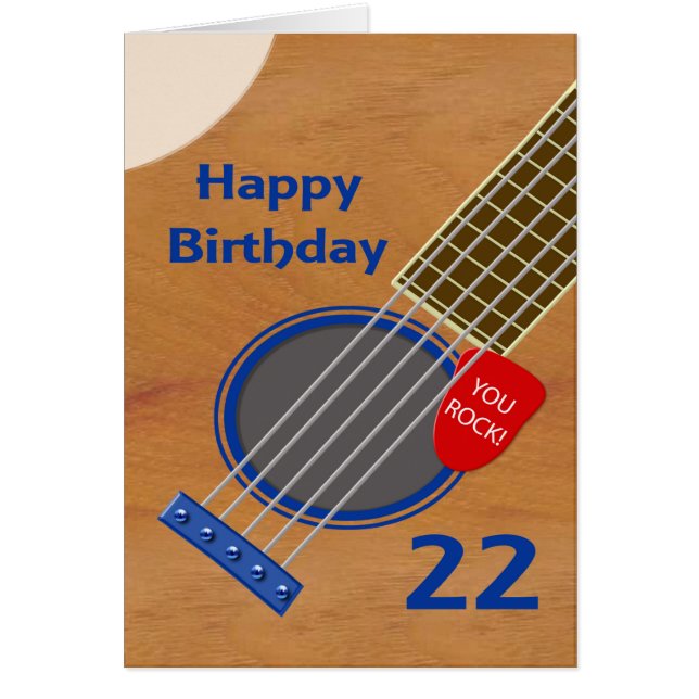 22nd Birthday Guitar Player Birthday (Front)
