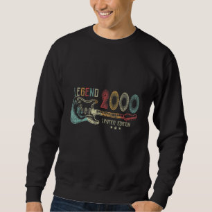 22nd Birthday Guitar Womens Mens Legend Since 200 Sweatshirt