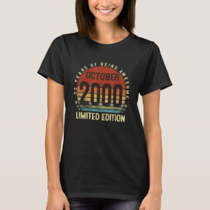 22nd Birthday October 2000 Men Women T-Shirt