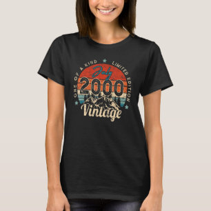 22nd Birthday  Vintage July 2000 One Of A Kind T-Shirt