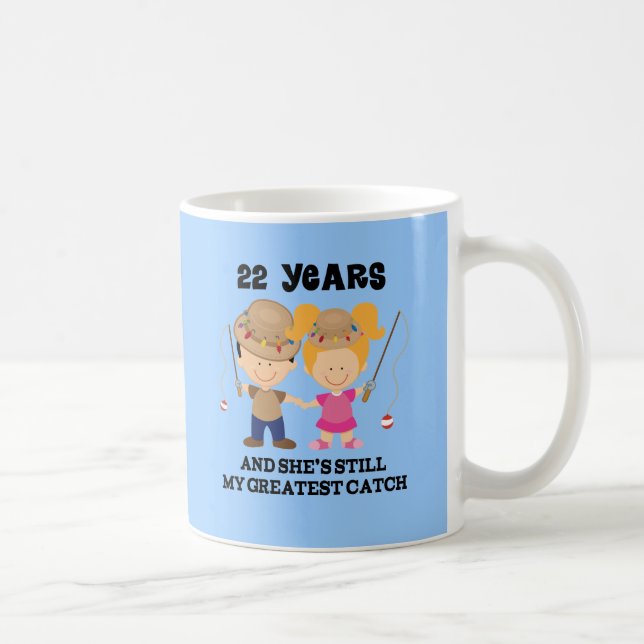 22nd Wedding Anniversary Gift For Him Coffee Mug (Right)