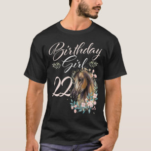 22th Birthday Girl Horse 22 Years Old Bday T-Shirt