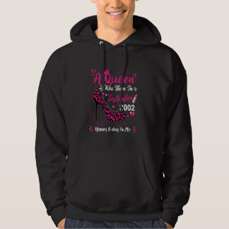 22th Birthday High Heel A Queen Was Born In Septem Hoodie