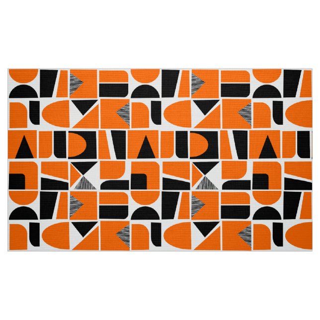 230616 - Orange and Black. Fabric (Fat Quarter)