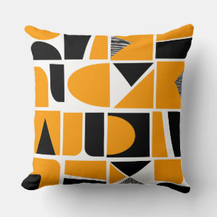 230616 - Yellow Orange and Black. Cushion