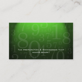 232 Accounting - Bookkeeping Business Card Green