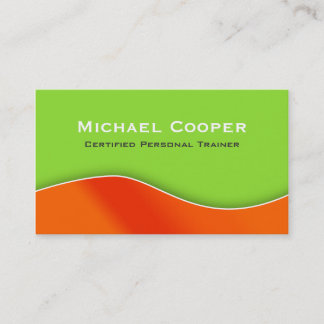 232 Fitness Business Card Professional Lime Orange
