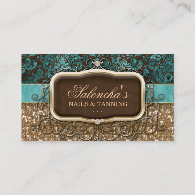 232 Tanning Fashion Chandelier Real Estate Agent D Business Card (Front)