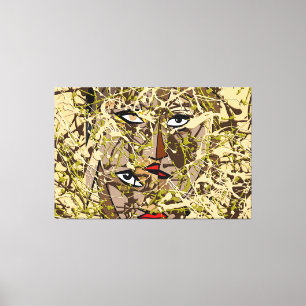 23_006, Splattered Paint Art Canvas Print