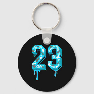 23 Drip Camo Gamma Blue Matching  Key Ring