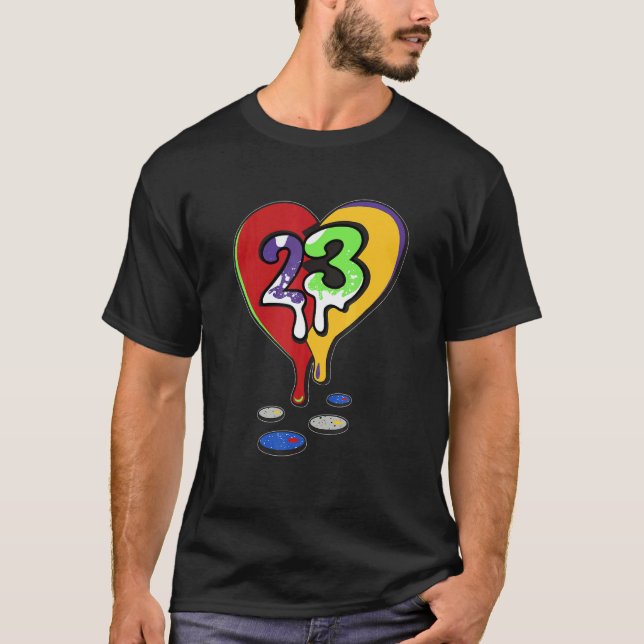 23 Drip Heart What The 5s Matching T-Shirt (Front)