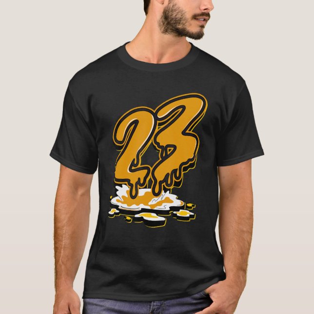 23 Drip OG Yellow Toe 1s Matching T-Shirt (Front)