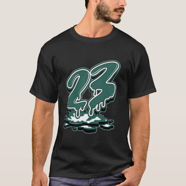 23 Drip Oxidised Green 4s Matching Tee For Men Wom (Front)