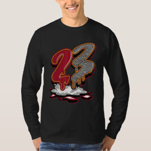 23 Drip Retro Cardinal Red 3s Matching T-Shirt