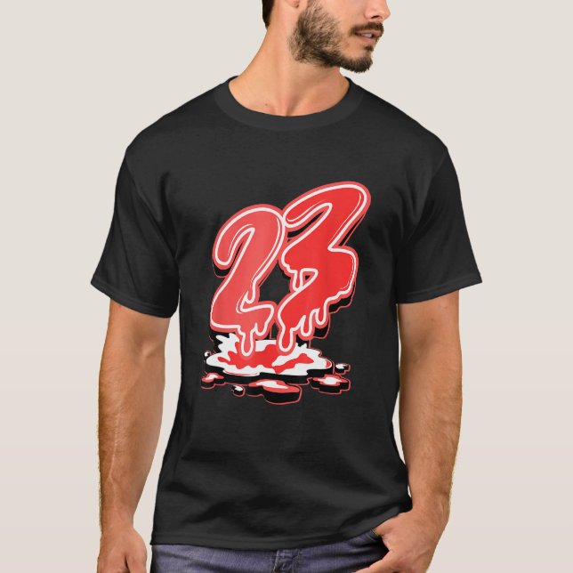 23 Drip Retro White Infrared 7s Matching T-Shirt (Front)