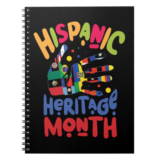 23.National Hispanic heritage Month all countries. Notebook (Front)