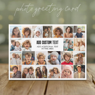 23 Photo Collage with Text Box Holiday Card