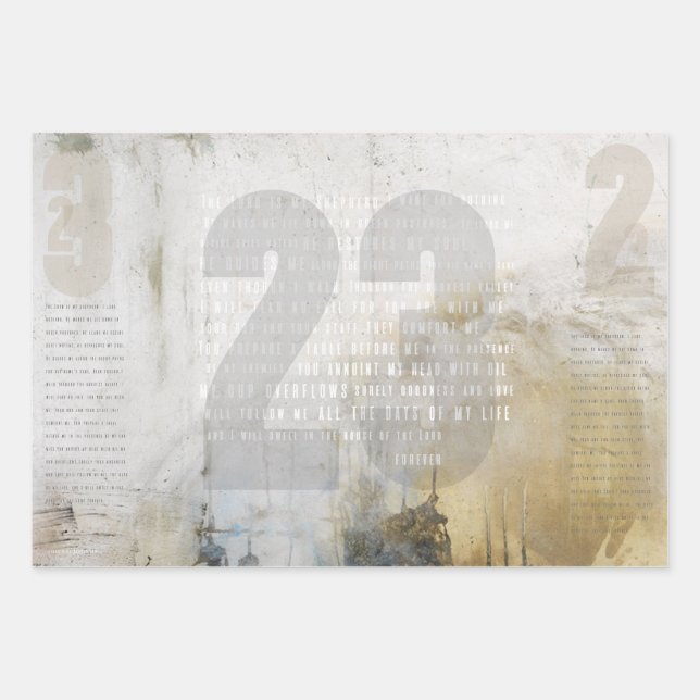 23 - Psalm 23 Wrapping Paper Sheet (Front)