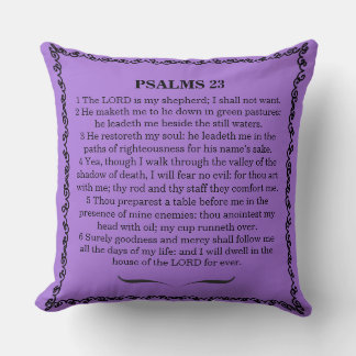 23 Psalms The Lord Is My Shepard Cushion
