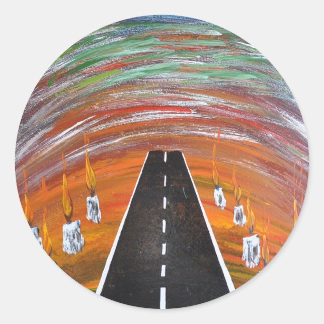   23/ Route de souffrance Classic Round Sticker (Front)