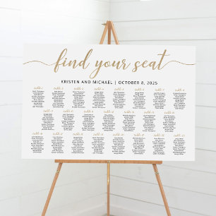 23 Tables Find Your Seat Seating Chart Plan