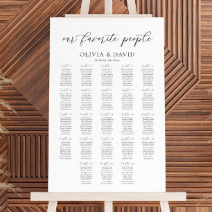 23 Tables Our Favourite People Seating Chart