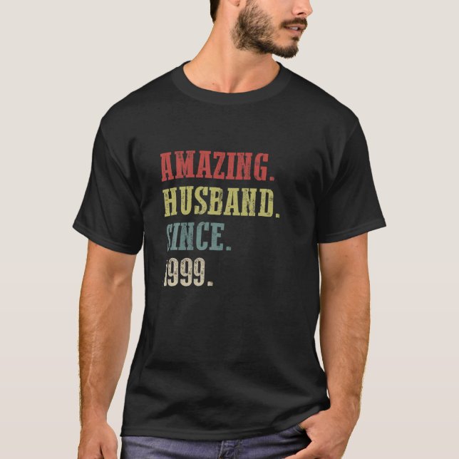 23 Wedding Aniversary Gifts Him - Amazing Husband T-Shirt (Front)