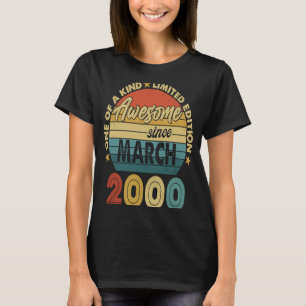 23 Year Old Awesome Since March 2000 23rd Birthda T-Shirt