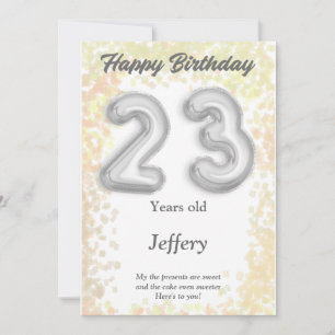 23 year old Happy Birthday card
