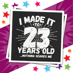 23 Year Old Sarcastic Meme Funny 23rd Birthday Napkin