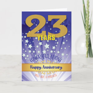 23 Year Recovery Anniversary Bold Numeral Card