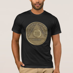 23 Year Sober Recovery Anniversary Coin T-Shirt