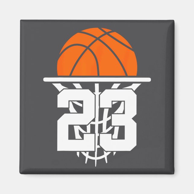23 Years Basketball 23rd Birthday  Magnet (Front)