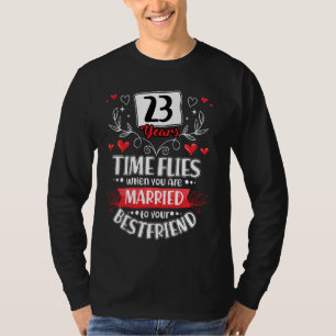 23 Years Married To Best Friend 23rd Wedding Anniv T-Shirt