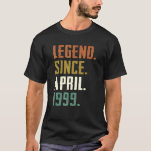 23 Years Old Legend Since April 1999 23rd Birthday T-Shirt